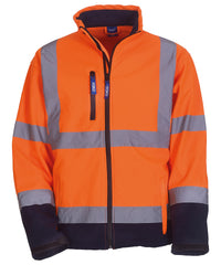 Yoko Hi-vis Softshell Jacket - Orange/Navy