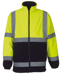 Yoko Hi-vis Heavyweight Fleece Jacket - Yellow/Navy