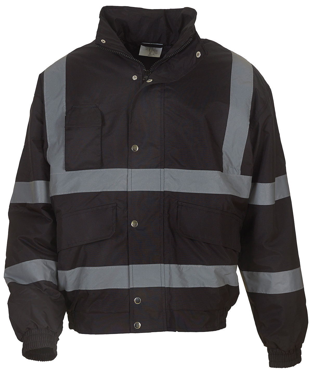 Yoko Hi-vis Classic Bomber Jacket - Black