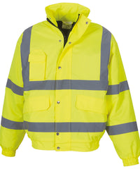 Yoko Hi-vis Classic Bomber Jacket - Yellow