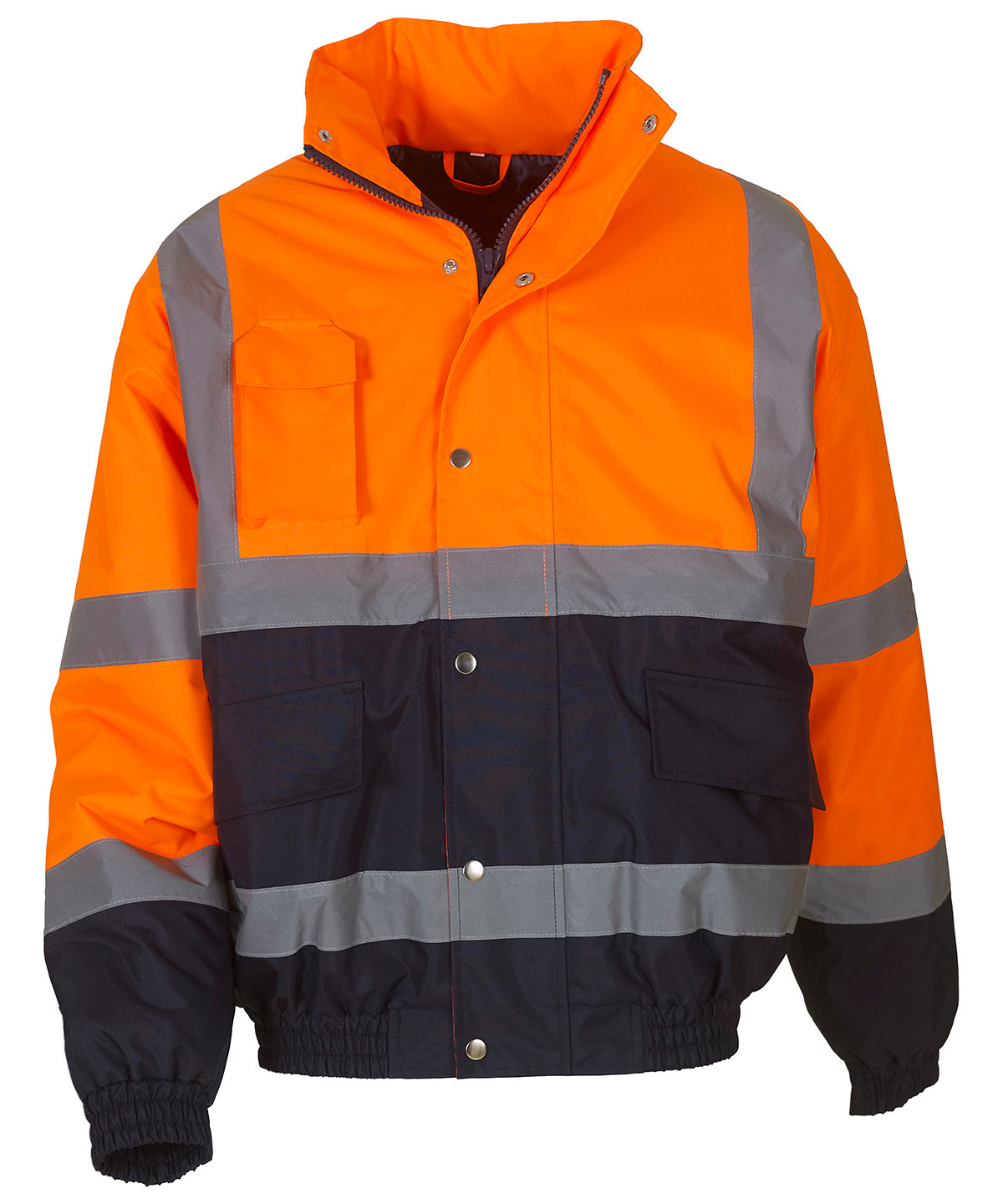 Yoko Hi-vis Two-tone Bomber Jacket - Orange/Navy