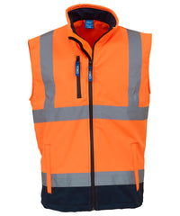 Yoko Hi-vis Softshell Gilet - Orange/Navy