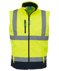 Yoko Hi-vis Softshell Gilet - Yellow/Navy