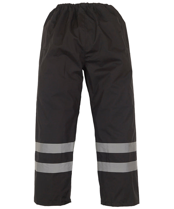 Yoko Hi-vis Waterproof Overtrousers - Black