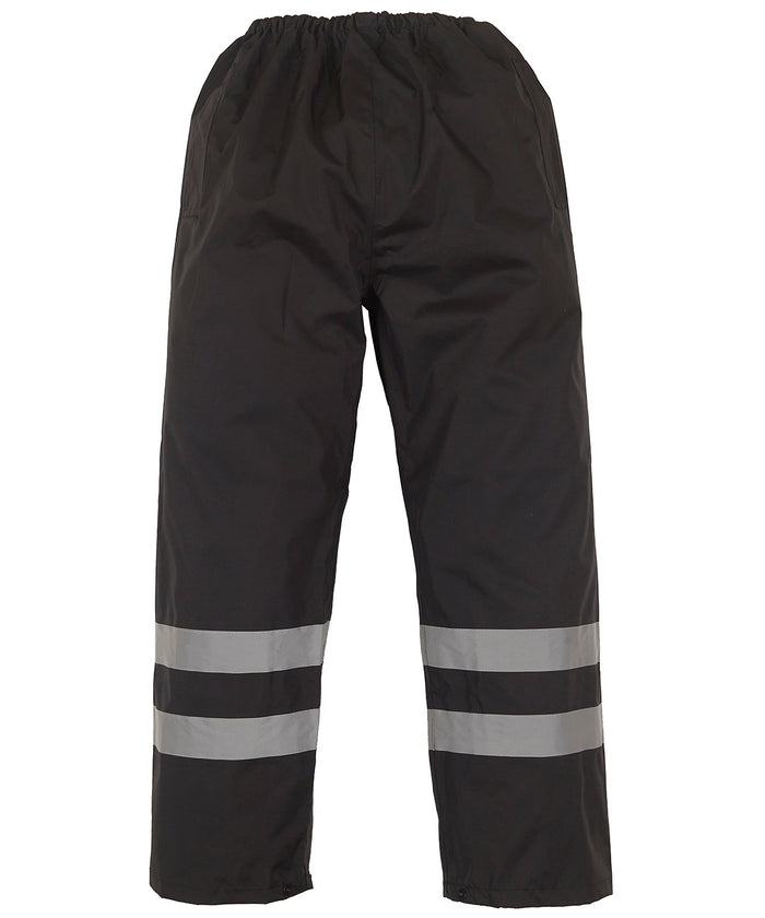 Yoko Hi-vis Waterproof Overtrousers - Black