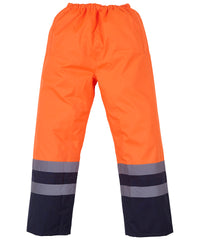 Yoko Hi-vis Waterproof Overtrousers - Orange/Navy