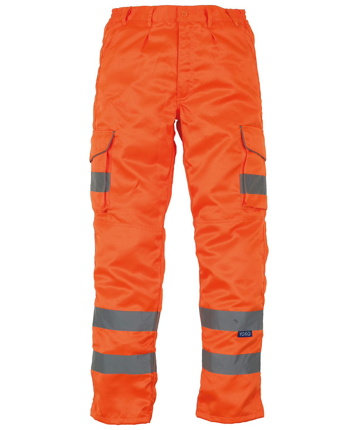 Yoko Hi-vis Polycotton Cargo Trousers with Kneepad Pockets - Orange
