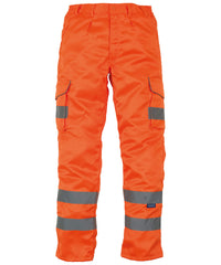 Yoko Hi-vis Polycotton Cargo Trousers with Kneepad Pockets - Orange
