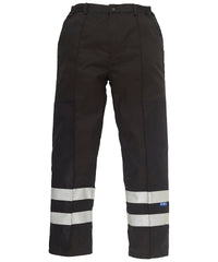 Yoko Reflective Polycotton Ballistic Trousers - Black