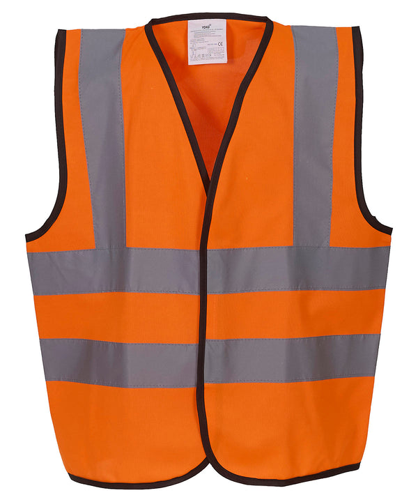Yoko Kids Hi-vis 2 B&b Waistcoat - Orange