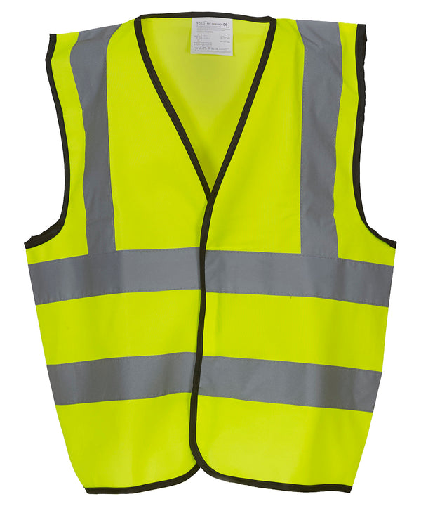 Yoko Kids Hi-vis 2 B&b Waistcoat - Yellow
