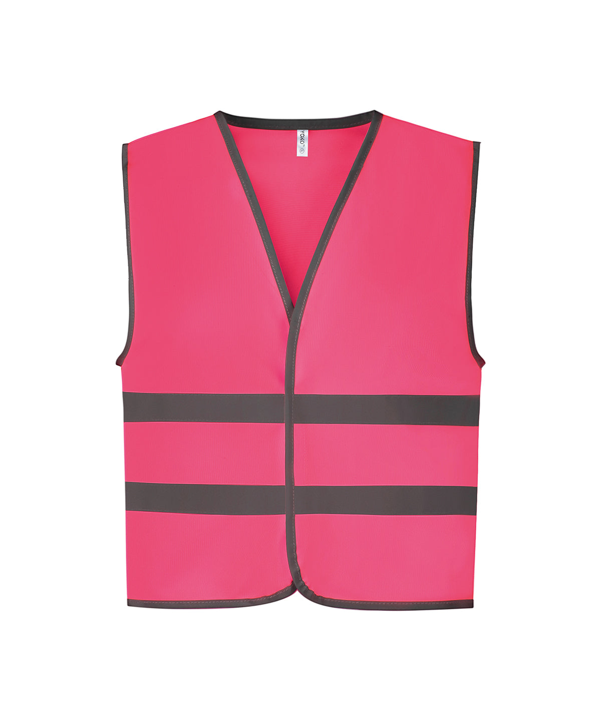 Yoko Hi-vis Reflective Border Kids Waistcoat - Fluo Pink