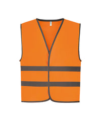 Yoko Hi-vis Reflective Border Kids Waistcoat - Orange