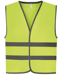 Yoko Hi-vis Reflective Border Kids Waistcoat - Yellow