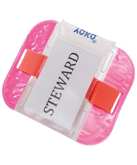 Yoko Id Armbands - Fluorescent Pink
