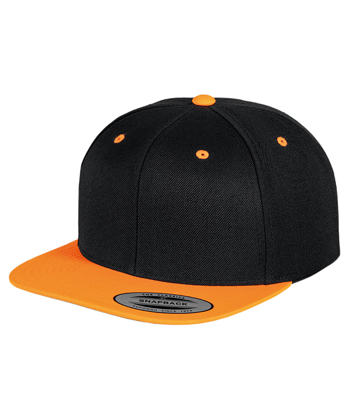 Flexfit The Classic Snapback 2-tone - Black/Neon Orange