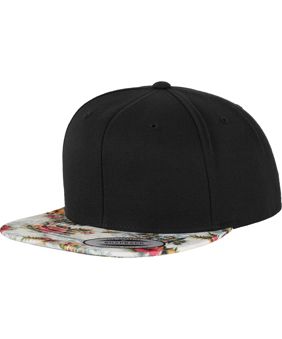 Flexfit Fashion Print Snapback - Black/Floral Mint