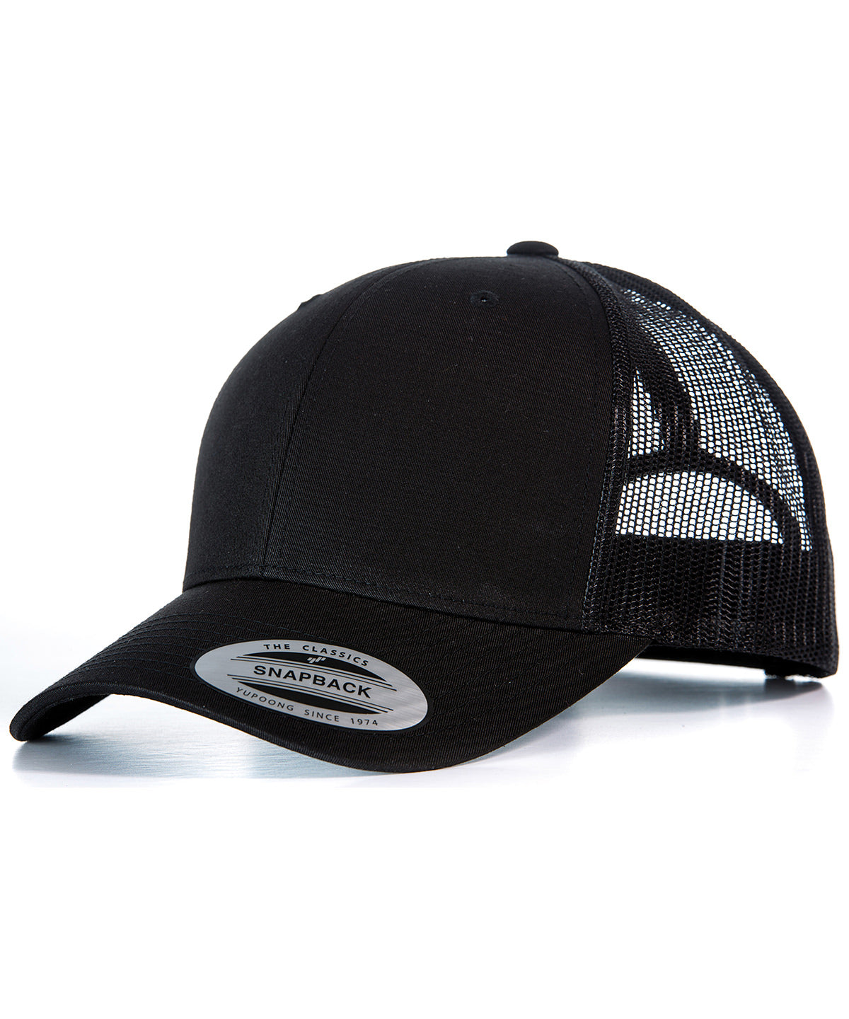 Flexfit Retro Trucker Cap - Black/Black