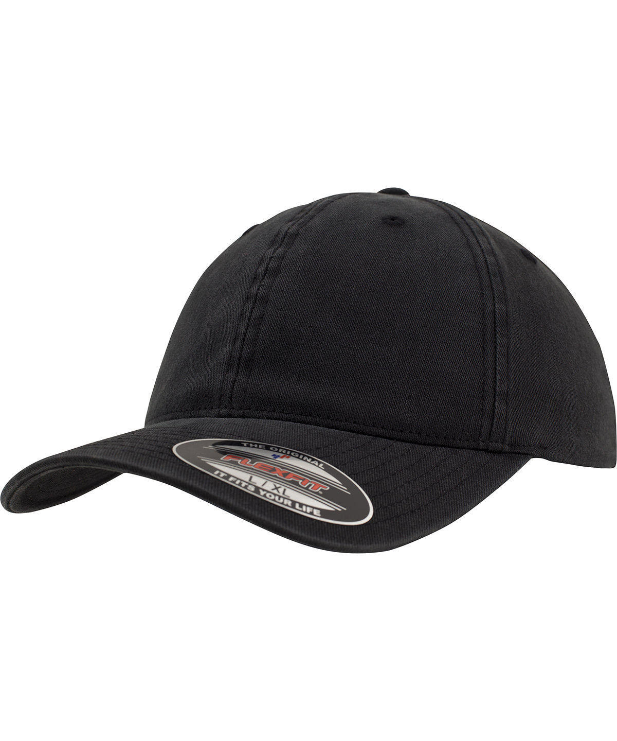 Flexfit Garment Washed Cotton Dad Hat - Black