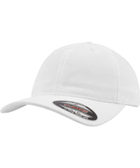 Flexfit Garment Washed Cotton Dad Hat - White