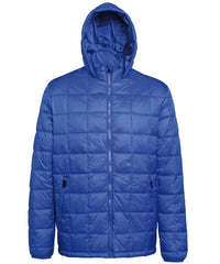 2786 Box Quilt Hooded Jacket - Royal