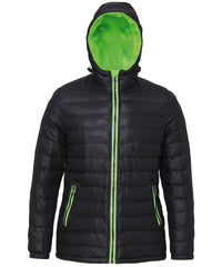 2786 Women's Padded Jacket - Black/Lime