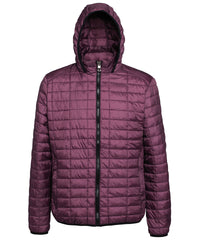 2786 Honeycomb Hooded Jacket - Mulberry