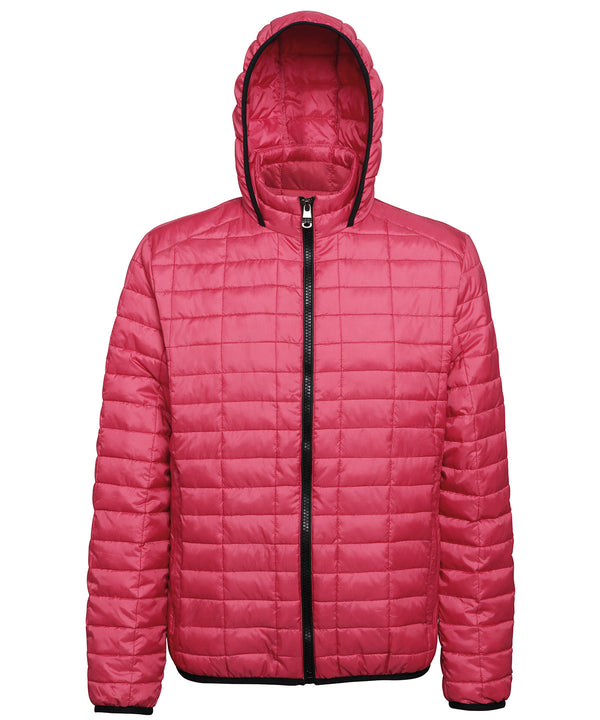 2786 Honeycomb Hooded Jacket - Red