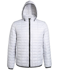 2786 Honeycomb Hooded Jacket - White