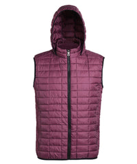 2786 Honeycomb Hooded Gilet - Mulberry*
