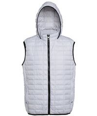 2786 Honeycomb Hooded Gilet - White