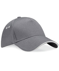 Beechfield Ultimate 5-panel Cap - Sandwich Peak - Graphite/Oyster Grey
