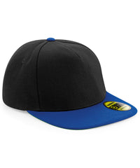 Beechfield Original Flat Peak Snapback - Black/Bright Royal