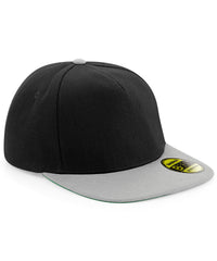 Beechfield Original Flat Peak Snapback - Black/Grey