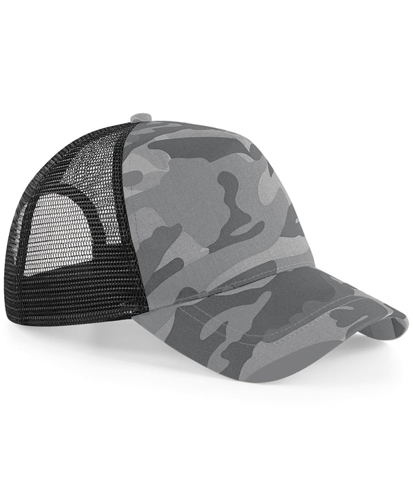 Beechfield Camo Snapback Trucker - Arctic Camo