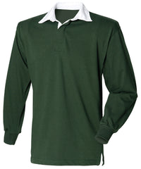 Front Row Long Sleeve Original Rugby Shirt - Bottle Green