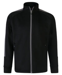 Finden & Hales Kids Knitted Tracksuit Top - Black/Gunmetal Grey