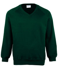 Maddins Kids Coloursure™ V-neck Sweatshirt - Bottle Green