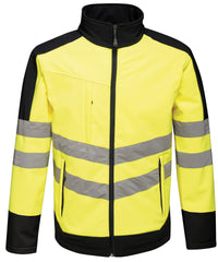 Regatta High-vis Pro Softshell - Yellow/Navy