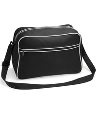 BagBase Retro Shoulder Bag - Black/White