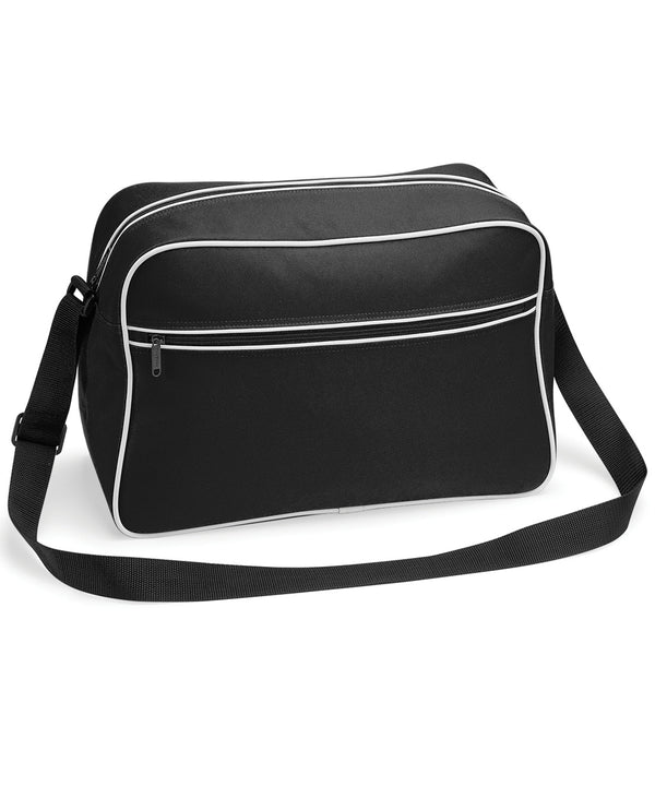 BagBase Retro Shoulder Bag - Black/White