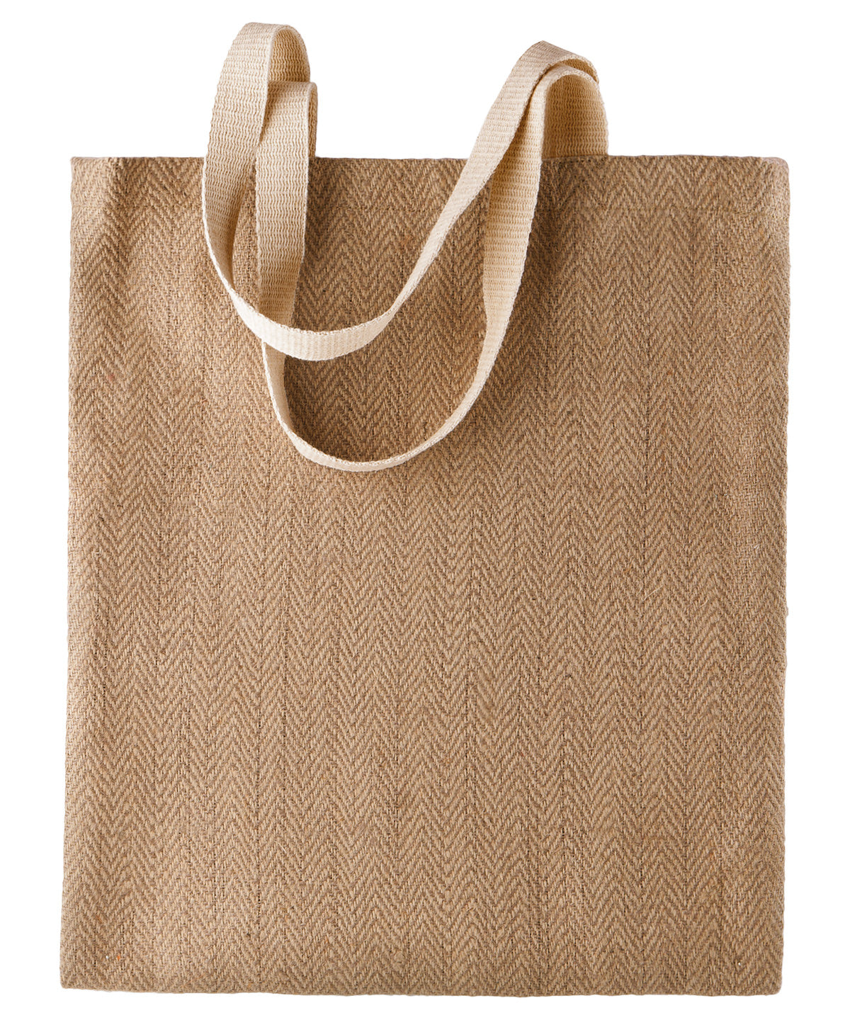 Kimood 100% Natural Yarn Dyed Jute Bag - Natural/Cappucino