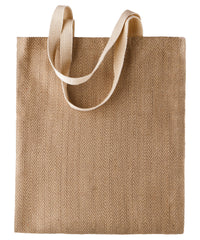 Kimood 100% Natural Yarn Dyed Jute Bag - Natural/Cappucino