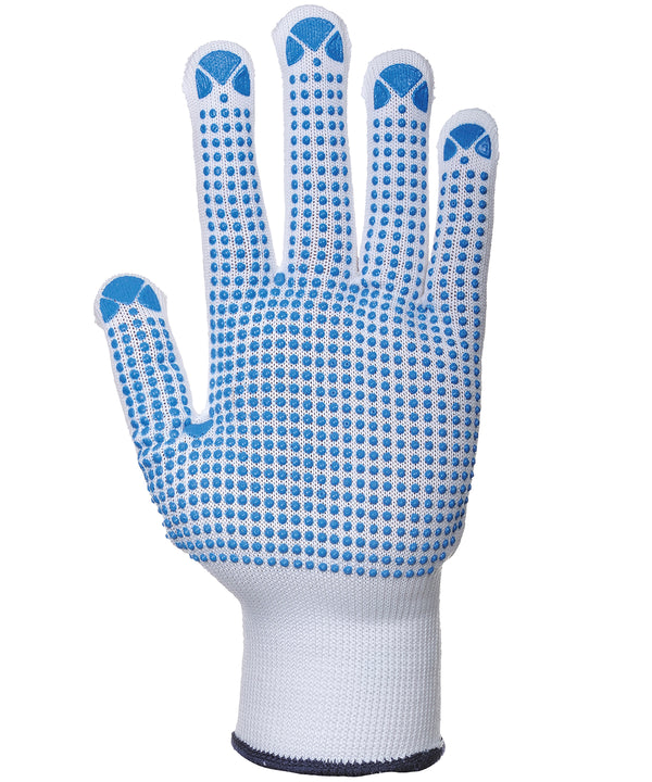 Portwest Nylon Polka Dot Glove - Blue/White