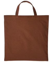 Nutshell Cotton Shopper Short Handle - Dark Brown