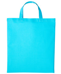 Nutshell Cotton Shopper Short Handle - Turquoise