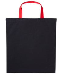 Nutshell Varsity Cotton Shopper Short Handle - Black/Fire Red