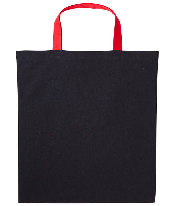 Nutshell Varsity Cotton Shopper Short Handle - Black/Fire Red
