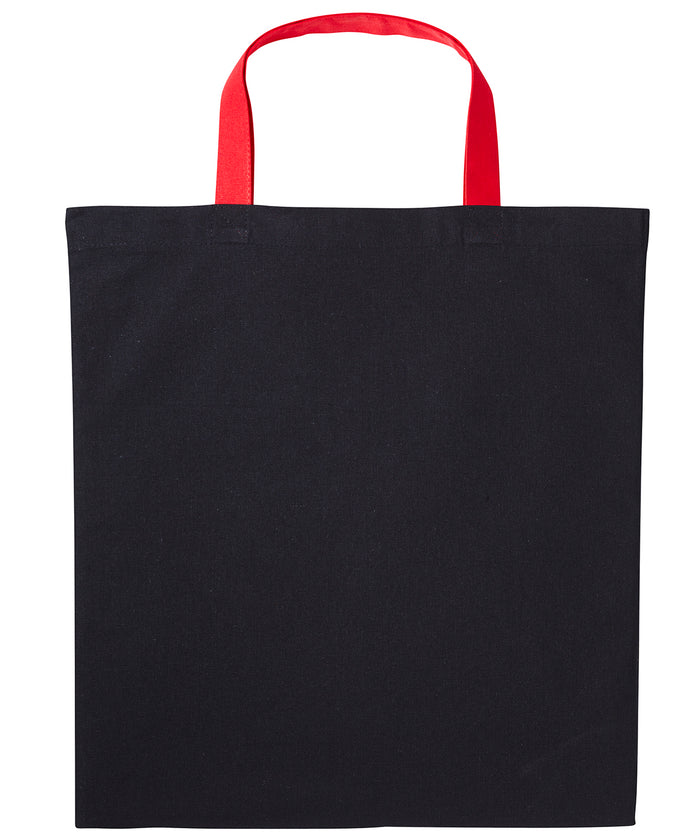 Nutshell Varsity Cotton Shopper Short Handle - Black/Fire Red
