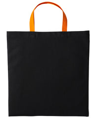 Nutshell Varsity Cotton Shopper Short Handle - Black/Orange